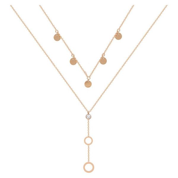 pendant necklaces stainless steel rings tassel necklace for women metal round charms chain mirror polished gold color clavicle, Silver
pendant necklaces stainless steel rings tassel necklace for women metal round charms chain mirror polished gold color clavicle, Silver