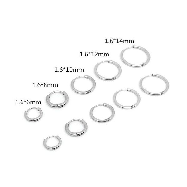 hoop & huggie 1.6mm stainless steel earrings wire diameter titanium color preserving plating anti-fading, Golden;silver
hoop & huggie 1.6mm stainless steel earrings wire diameter titanium color preserving plating anti-fading, Golden;silver