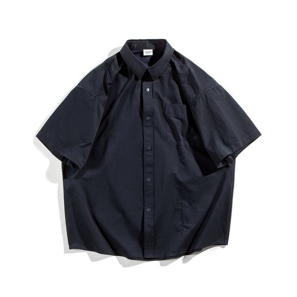 Chaowai 2021 summer new Casual Short Sleeve Shirt simple solid color Lapel men's loose half sleeve shirt2021, Navy
Chaowai 2021 summer new Casual Short Sleeve Shirt simple solid color Lapel men's loose half sleeve shirt2021, Navy