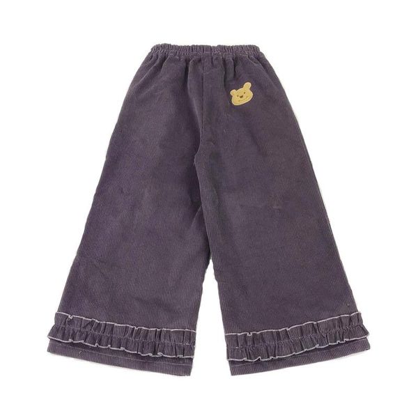 women's pants & capris autumn design cute bear embroidery nine wooden ear corduroy wide leg suitable for teenage girls, Black;white
women's pants & capris autumn design cute bear embroidery nine wooden ear corduroy wide leg suitable for teenage girls, Black;white