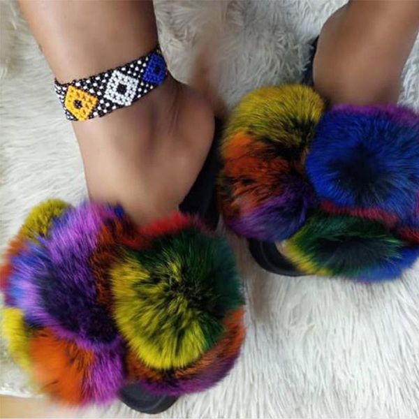 women shoes 2021summer real fur slides extra fluffy luxury flip flops slippers comfortable rainbow fuzzy furry falts sandal, Black
women shoes 2021summer real fur slides extra fluffy luxury flip flops slippers comfortable rainbow fuzzy furry falts sandal, Black
