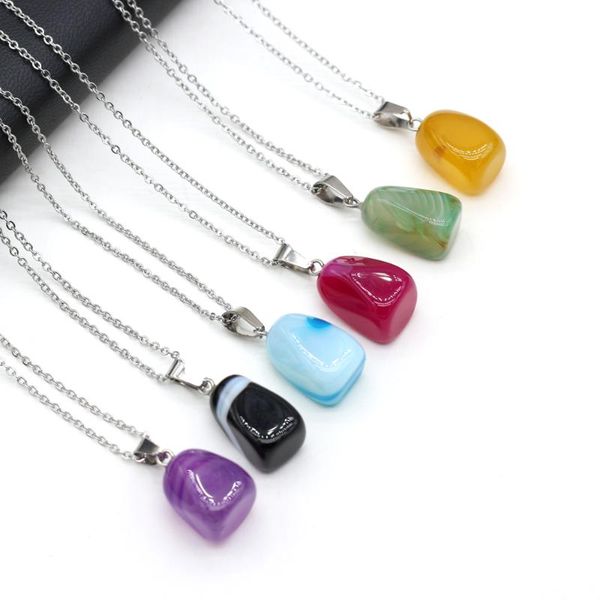 chokers natural shaped striped agate multicolor purple clavicle chain pendant necklace birthday anniversary exquisite gift for woman, Golden;silver
chokers natural shaped striped agate multicolor purple clavicle chain pendant necklace birthday anniversary exquisite gift for woman, Golden;silver