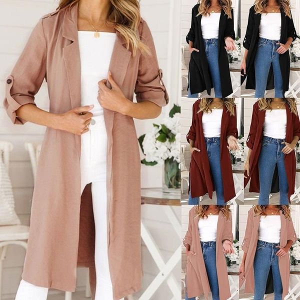 women's trench coats fashion women autumn casual solid long sleeve turn-down collar style fashionable coat windbreaker plus size, Tan;black
women's trench coats fashion women autumn casual solid long sleeve turn-down collar style fashionable coat windbreaker plus size, Tan;black
