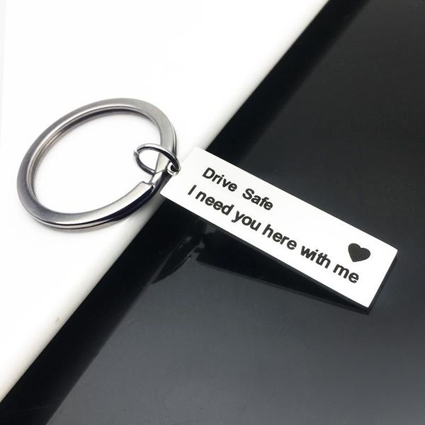 keychains classic stainless steel keychain for women men drive safe i need you here with me car key chain pendant boyfriend gift, Silver
keychains classic stainless steel keychain for women men drive safe i need you here with me car key chain pendant boyfriend gift, Silver