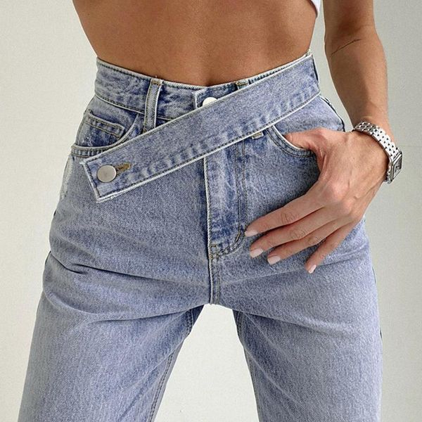 woman jeans sashes straight loose denim pants women high waist mom streetwear zipper button women's, Blue
woman jeans sashes straight loose denim pants women high waist mom streetwear zipper button women's, Blue