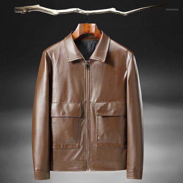 men's jackets browon men leather jacket autumn winter thin collar zipper business casual for clothing, Black;brown
men's jackets browon men leather jacket autumn winter thin collar zipper business casual for clothing, Black;brown