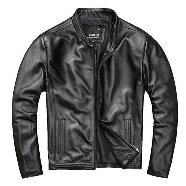 men's leather & faux 100% sheepskin solid casual jacket motorcycle biker spring natural genuine jackets slim short coat, Black
men's leather & faux 100% sheepskin solid casual jacket motorcycle biker spring natural genuine jackets slim short coat, Black