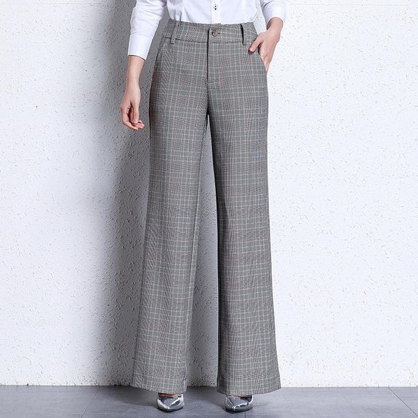 women's pants & capris 2021 autumn plaid grey wide leg women ol temperament korean high waist code brown trousers professional s-4xl, Black;white
women's pants & capris 2021 autumn plaid grey wide leg women ol temperament korean high waist code brown trousers professional s-4xl, Black;white