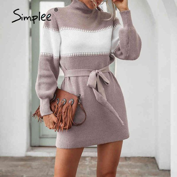 fashion stripe knitted lace up cosy high neck flared sleeve autumn warm casual short women's dress 210414, Black;gray
fashion stripe knitted lace up cosy high neck flared sleeve autumn warm casual short women's dress 210414, Black;gray