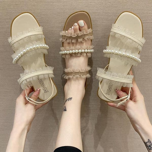 sandals low woman leather clear heels 2021 summer female shoe low-heeled comfort pearl girls fashion gladiator beige flat pu, Black
sandals low woman leather clear heels 2021 summer female shoe low-heeled comfort pearl girls fashion gladiator beige flat pu, Black