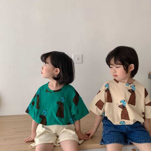 korean style summer cartoon short sleeve t shirts for boys and girls cotton loose all-match 210615, Blue
korean style summer cartoon short sleeve t shirts for boys and girls cotton loose all-match 210615, Blue
