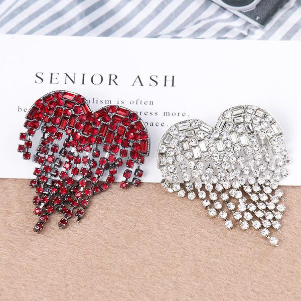 pins, brooches fashion luxury red rhinestone heart pins for women elegant shiny tassel crystal brooch wedding jewelry accessories, Gray
pins, brooches fashion luxury red rhinestone heart pins for women elegant shiny tassel crystal brooch wedding jewelry accessories, Gray