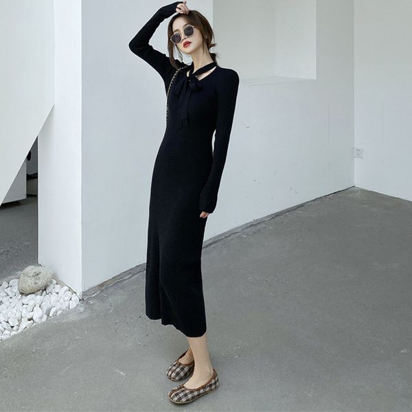 sweater women maxi long sleeve dresses autumn slim knitted dress 2021, Black;gray
sweater women maxi long sleeve dresses autumn slim knitted dress 2021, Black;gray
