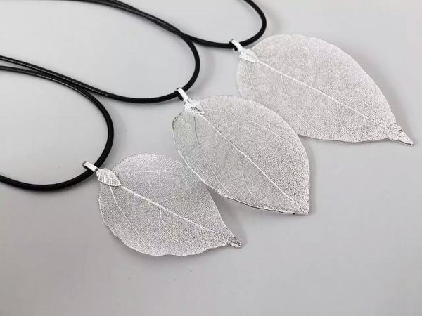 necklace golden&silver color natural leaf pendant for women vintage long chain maxi jewelry boho chic bijoux chains
necklace golden&silver color natural leaf pendant for women vintage long chain maxi jewelry boho chic bijoux chains