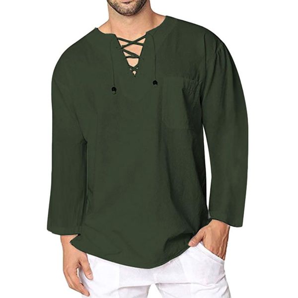 feitong men shirt solid blouse spring summer vintage casual linen long sleeve blusas clothing men's shirts, White;black
feitong men shirt solid blouse spring summer vintage casual linen long sleeve blusas clothing men's shirts, White;black