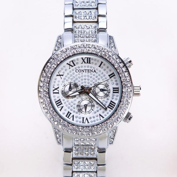 montre femme silver womens watches women luxury geneva ladies stainless steel water resistant rhinestone quartz wristwatches, Slivery;brown
montre femme silver womens watches women luxury geneva ladies stainless steel water resistant rhinestone quartz wristwatches, Slivery;brown