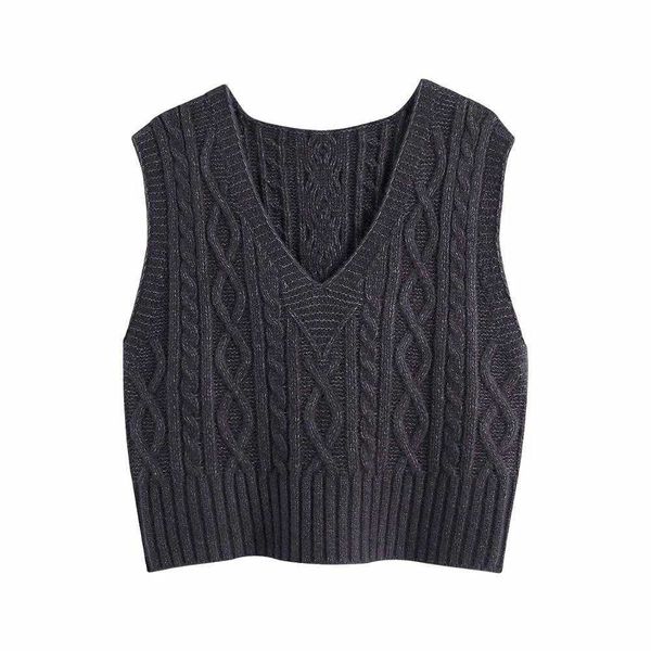 women cable-knit sweater vest v-neck warm women sweaters casual fashion vintage pullover 210709, White
women cable-knit sweater vest v-neck warm women sweaters casual fashion vintage pullover 210709, White