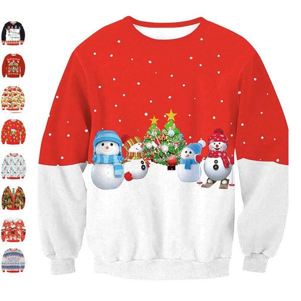 men's sweaters men women ugly christmas sweater pullover funny xmas jumpers 3d tree snowman print autumn crew neck sweatshirt, White;black
men's sweaters men women ugly christmas sweater pullover funny xmas jumpers 3d tree snowman print autumn crew neck sweatshirt, White;black