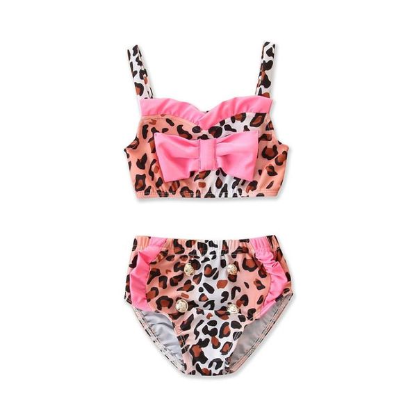 girls' swimsuits 1-3 years old children's bow-knot leopard print suspenders and briefs bikini beachwear clothing sets, White
girls' swimsuits 1-3 years old children's bow-knot leopard print suspenders and briefs bikini beachwear clothing sets, White