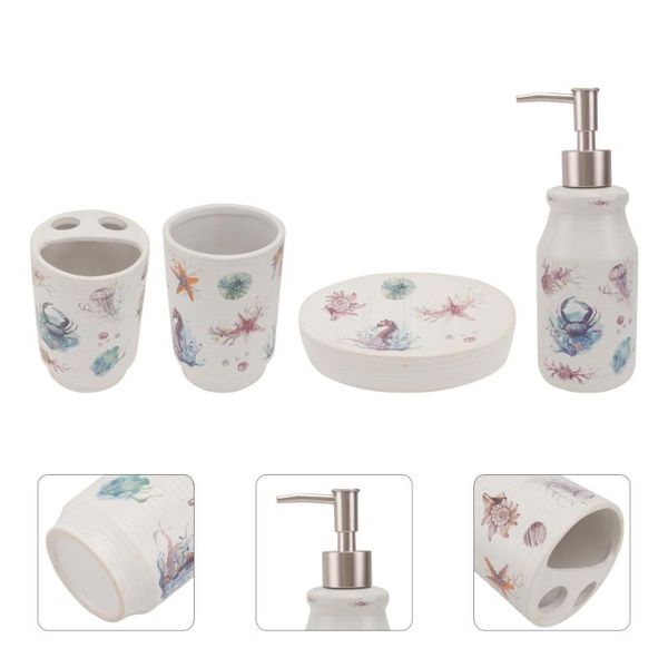 bath accessory set 1 lotion bottle soap dish kit ceramic ocean animal printing washing supplies
bath accessory set 1 lotion bottle soap dish kit ceramic ocean animal printing washing supplies