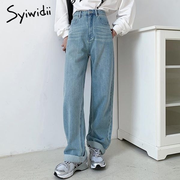 syiwidii high waisted jeans for women straight denim pants bottom vintage streetwear full length 2021 fashion spring trousers women's, Blue
syiwidii high waisted jeans for women straight denim pants bottom vintage streetwear full length 2021 fashion spring trousers women's, Blue