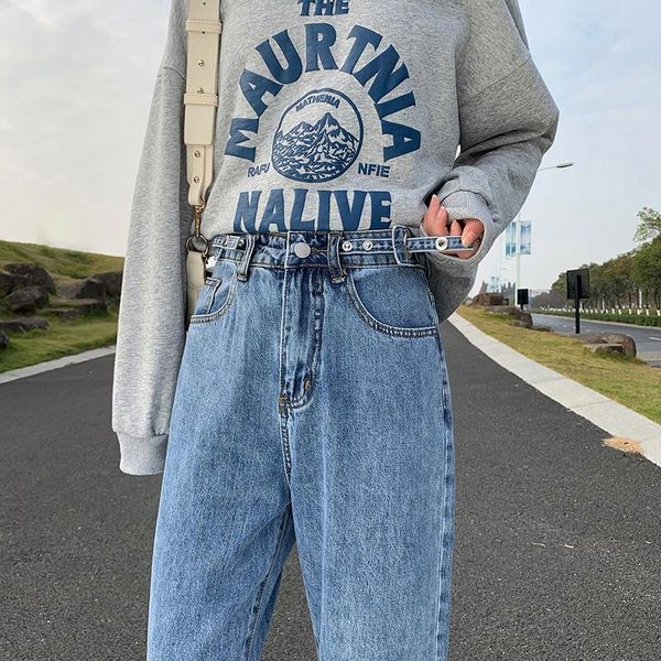 women's jeans 2021 spring fashion double button women pants high waist loose harem female denim pantalon, Blue
women's jeans 2021 spring fashion double button women pants high waist loose harem female denim pantalon, Blue