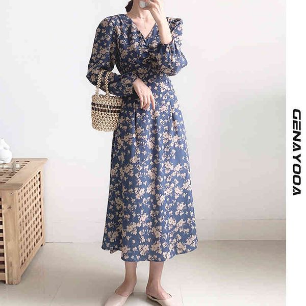 genayooa spring v neck sleeve vintage dress floral woman party night club elegant long dresses 210417, Black;gray
genayooa spring v neck sleeve vintage dress floral woman party night club elegant long dresses 210417, Black;gray