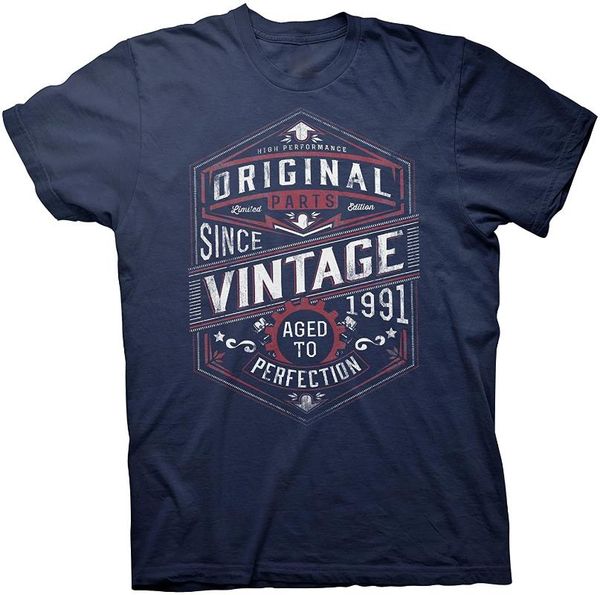 men's t-shirts 30th birthday gift shirt - vintage 1991 aged to perfection gear, White;black
men's t-shirts 30th birthday gift shirt - vintage 1991 aged to perfection gear, White;black