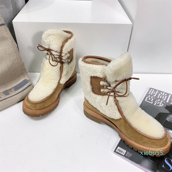 shoes women winter natural kid suede platform fur-lined boots patchwork lace-up wool snow boots designer shoes botas de mujer, Black
shoes women winter natural kid suede platform fur-lined boots patchwork lace-up wool snow boots designer shoes botas de mujer, Black