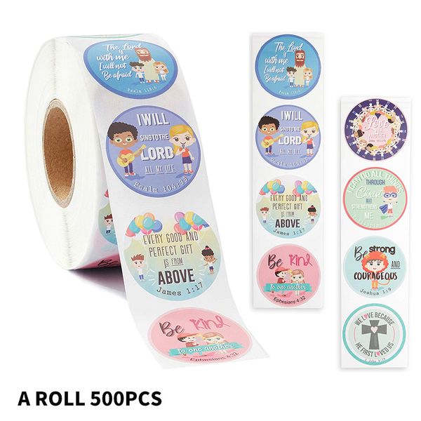 500PCS Round Religious Stickers Labels 8 Styles Pattern Christian Bible Verse Sticker for Kids School Baby Cute Toy Stickers
500PCS Round Religious Stickers Labels 8 Styles Pattern Christian Bible Verse Sticker for Kids School Baby Cute Toy Stickers