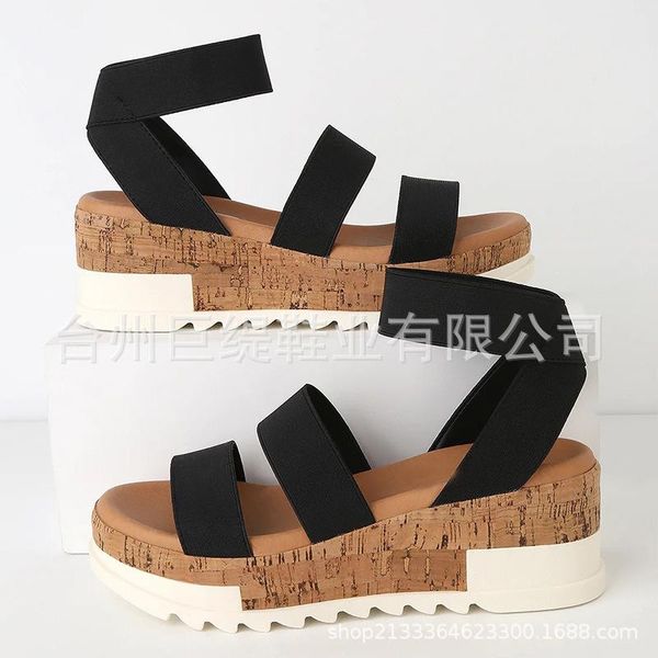 women sandals flock elastic band 3-5cm wedges high heels round toe shoes sandalias mujer 2021 size 35-42 black white
women sandals flock elastic band 3-5cm wedges high heels round toe shoes sandalias mujer 2021 size 35-42 black white