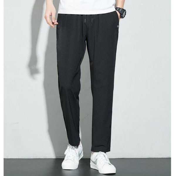 men's pants 2021 men summer casual haren ice silk straight tube loose breathable quick dry elastic waist sport versatile trousers, Black
men's pants 2021 men summer casual haren ice silk straight tube loose breathable quick dry elastic waist sport versatile trousers, Black