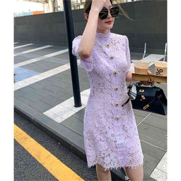 casual dresses spring summer women elegant short sleeve lace stand collar diamond single breasted slim iwtv, Black;gray
casual dresses spring summer women elegant short sleeve lace stand collar diamond single breasted slim iwtv, Black;gray