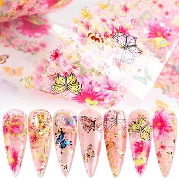 10pcs nail art transfer foils sticker tip decals butterfly flowers summer sliders for diy manicure decor la18031, Black
10pcs nail art transfer foils sticker tip decals butterfly flowers summer sliders for diy manicure decor la18031, Black