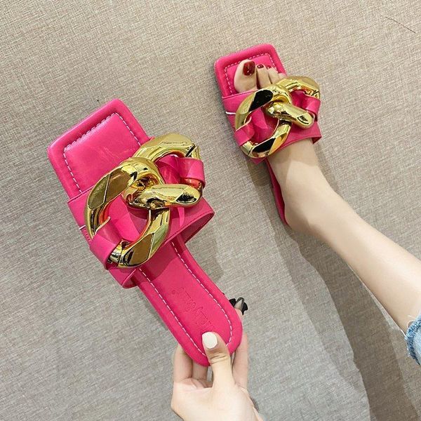 slippers square toe women's summer shoes woman candy color metal buckle casual flat bottom beach flip flops ladies slides, Black
slippers square toe women's summer shoes woman candy color metal buckle casual flat bottom beach flip flops ladies slides, Black