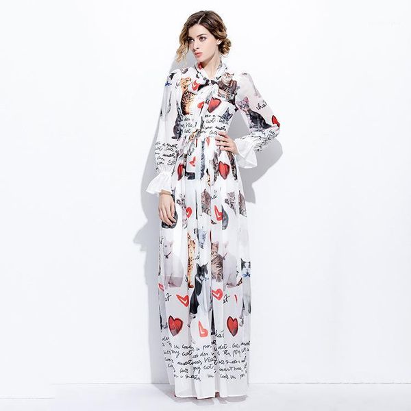 casual dresses flower girl 2021 spring summer plus size maxi oversized long bohemian white cat print chiffon retro dress, Black;gray
casual dresses flower girl 2021 spring summer plus size maxi oversized long bohemian white cat print chiffon retro dress, Black;gray