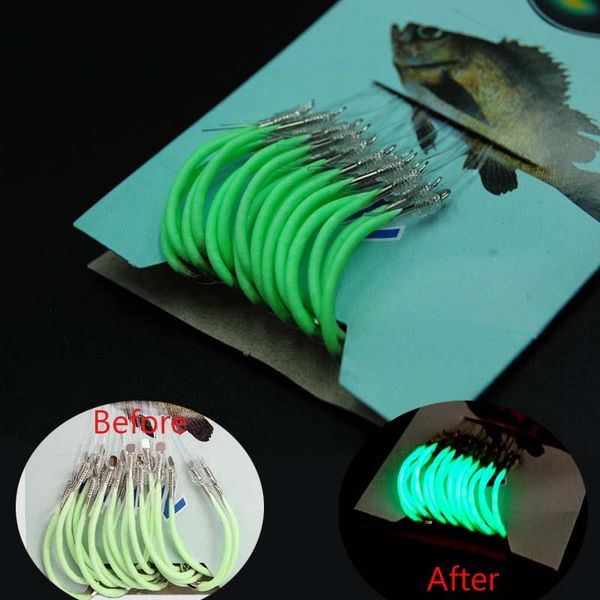 30pcs luminous fishing hook with line barbed carbon steel hooks lure sea tackle bait jigs accessory pesca
30pcs luminous fishing hook with line barbed carbon steel hooks lure sea tackle bait jigs accessory pesca