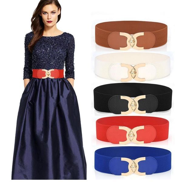 belts fashion women's black waist band elastic girdle gold buckle wide decorative belt dress decoration, Black;brown
belts fashion women's black waist band elastic girdle gold buckle wide decorative belt dress decoration, Black;brown