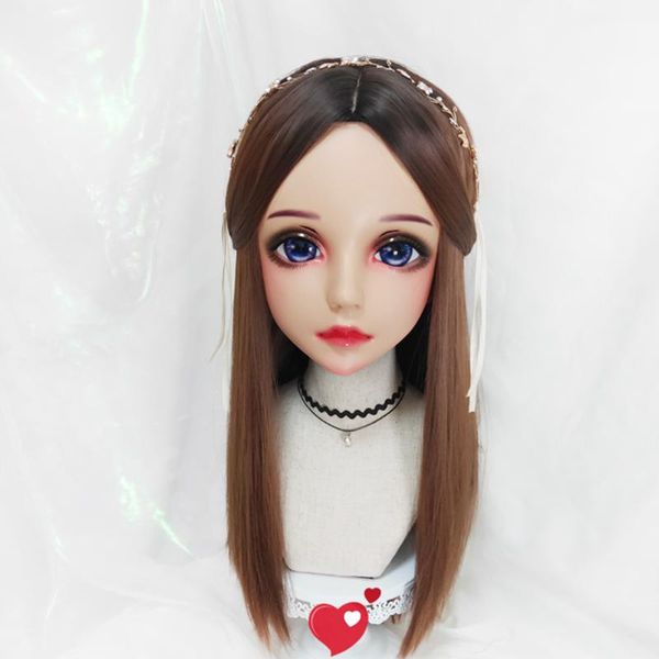 party masks (hua-06)female sweet girl resin half head kigurumi mask with bjd eyes cosplay japanese anime role lolita crossdress doll
party masks (hua-06)female sweet girl resin half head kigurumi mask with bjd eyes cosplay japanese anime role lolita crossdress doll