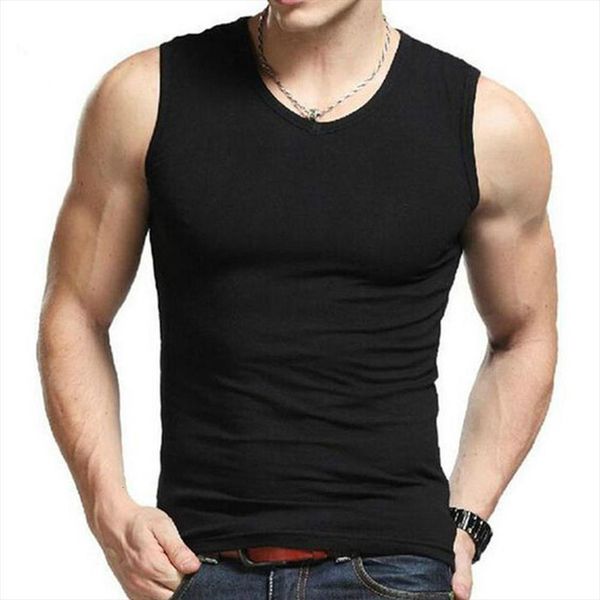 summer men sportwear vest solid mens color sleeveless round neck slim fitness tank undershirt sport workout, White;black
summer men sportwear vest solid mens color sleeveless round neck slim fitness tank undershirt sport workout, White;black