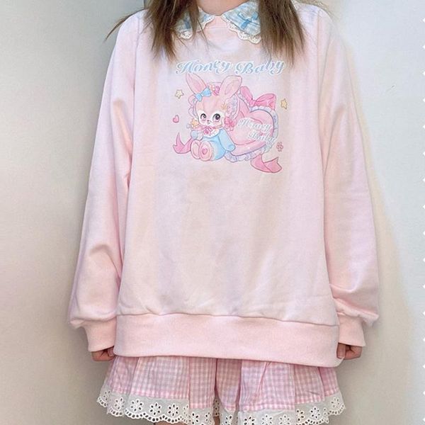 women's hoodies & sweatshirts lovely printed long sleeve loose sweatshirt japanese winter autumn kawaii pattern oversize women pullov, Black
women's hoodies & sweatshirts lovely printed long sleeve loose sweatshirt japanese winter autumn kawaii pattern oversize women pullov, Black