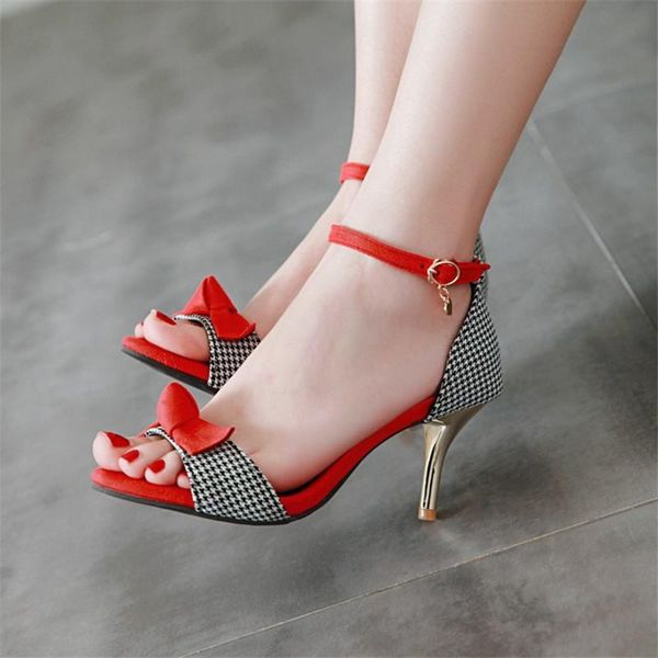 thin stiletto high heels sandals office ladies open toe ankle strap butterfly-knot plaid shoes women 2021 summer 43, Black
thin stiletto high heels sandals office ladies open toe ankle strap butterfly-knot plaid shoes women 2021 summer 43, Black