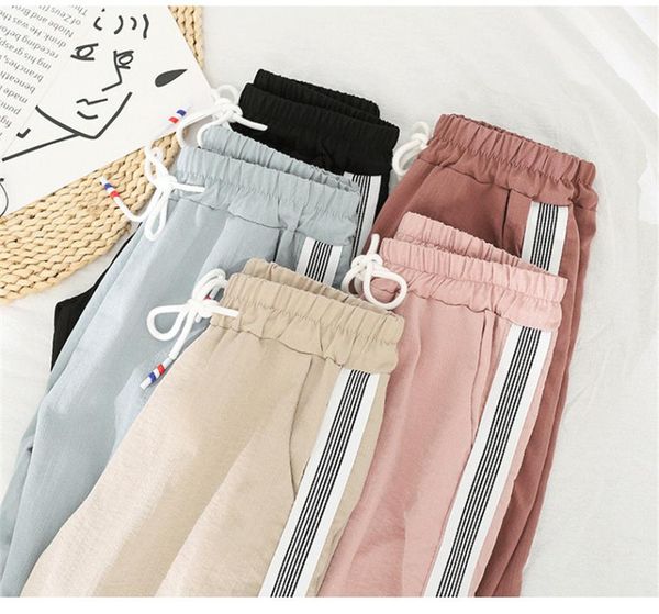 women's pants & capris summer thin trousers women high waist harem side stripe plus size cotton linen girl student korean style loose s, Black;white
women's pants & capris summer thin trousers women high waist harem side stripe plus size cotton linen girl student korean style loose s, Black;white
