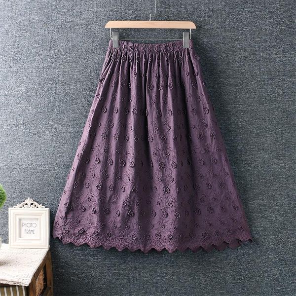 skirts spring women's art small fresh elastic waist loose skirt three-dimensional flower embroidery cotton linen long, Black
skirts spring women's art small fresh elastic waist loose skirt three-dimensional flower embroidery cotton linen long, Black