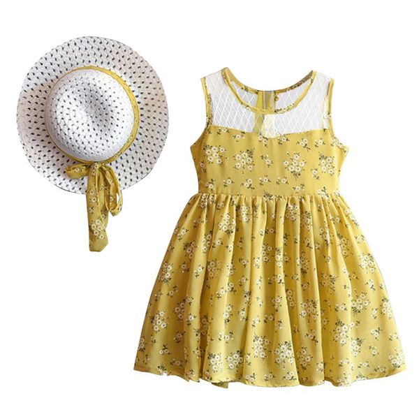 girl's dresses girls summer dress toddler baby kids sleeveless lace floral princess hat clothes outfit children, Red;yellow
girl's dresses girls summer dress toddler baby kids sleeveless lace floral princess hat clothes outfit children, Red;yellow