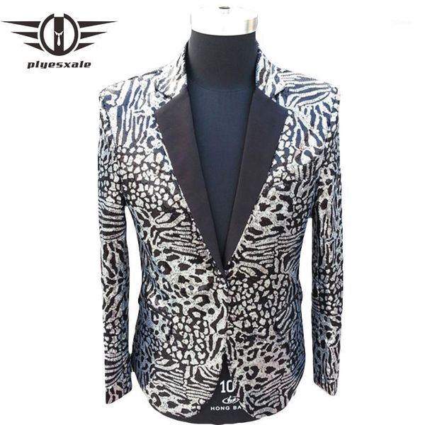 men's suits & blazers plyesxale mens leopard print blazer sequin jacket brand fashion party stage nightclub dj singer costume q, White;black
men's suits & blazers plyesxale mens leopard print blazer sequin jacket brand fashion party stage nightclub dj singer costume q, White;black