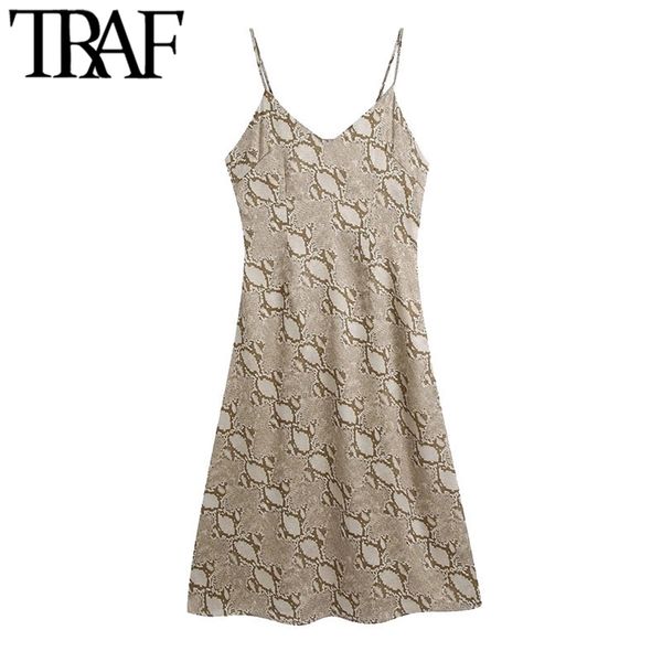women chic fashion snake print midi dress vintage backless thin straps female dresses vestidos mujer 210507, Black;gray
women chic fashion snake print midi dress vintage backless thin straps female dresses vestidos mujer 210507, Black;gray