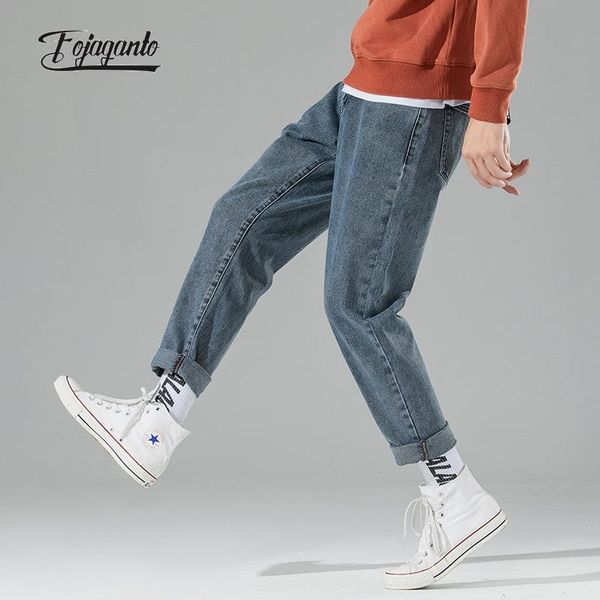 men's jeans fojaganto straight denim trousers spring and autumn fall feeling loose wide-leg pants retro korean fashion trend men, Blue
men's jeans fojaganto straight denim trousers spring and autumn fall feeling loose wide-leg pants retro korean fashion trend men, Blue