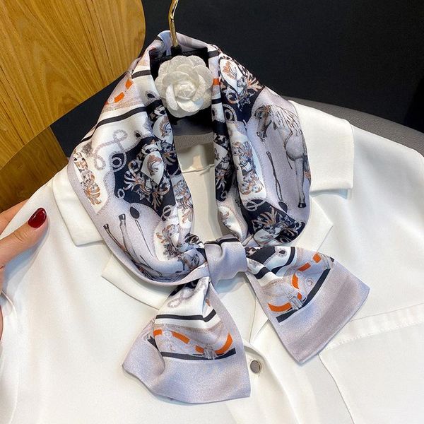 scarves luxury floral print skinny scarf women silk neck tie hair bands ribbon headband bag wrist wrap bandana female scarfs foulard, Blue;gray
scarves luxury floral print skinny scarf women silk neck tie hair bands ribbon headband bag wrist wrap bandana female scarfs foulard, Blue;gray