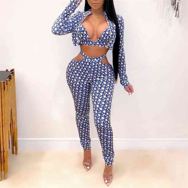 women 3 piece set fashion suit blue print long sleeve zipper coat and sheath pants sets night club wear cloth 210510, White
women 3 piece set fashion suit blue print long sleeve zipper coat and sheath pants sets night club wear cloth 210510, White
